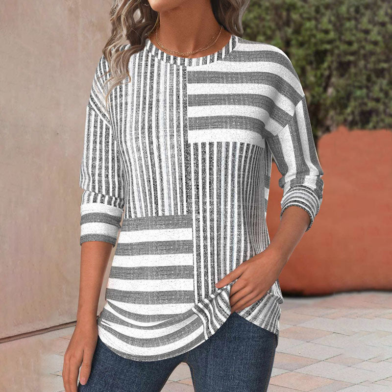 Mia-Striped Comfort Blouse