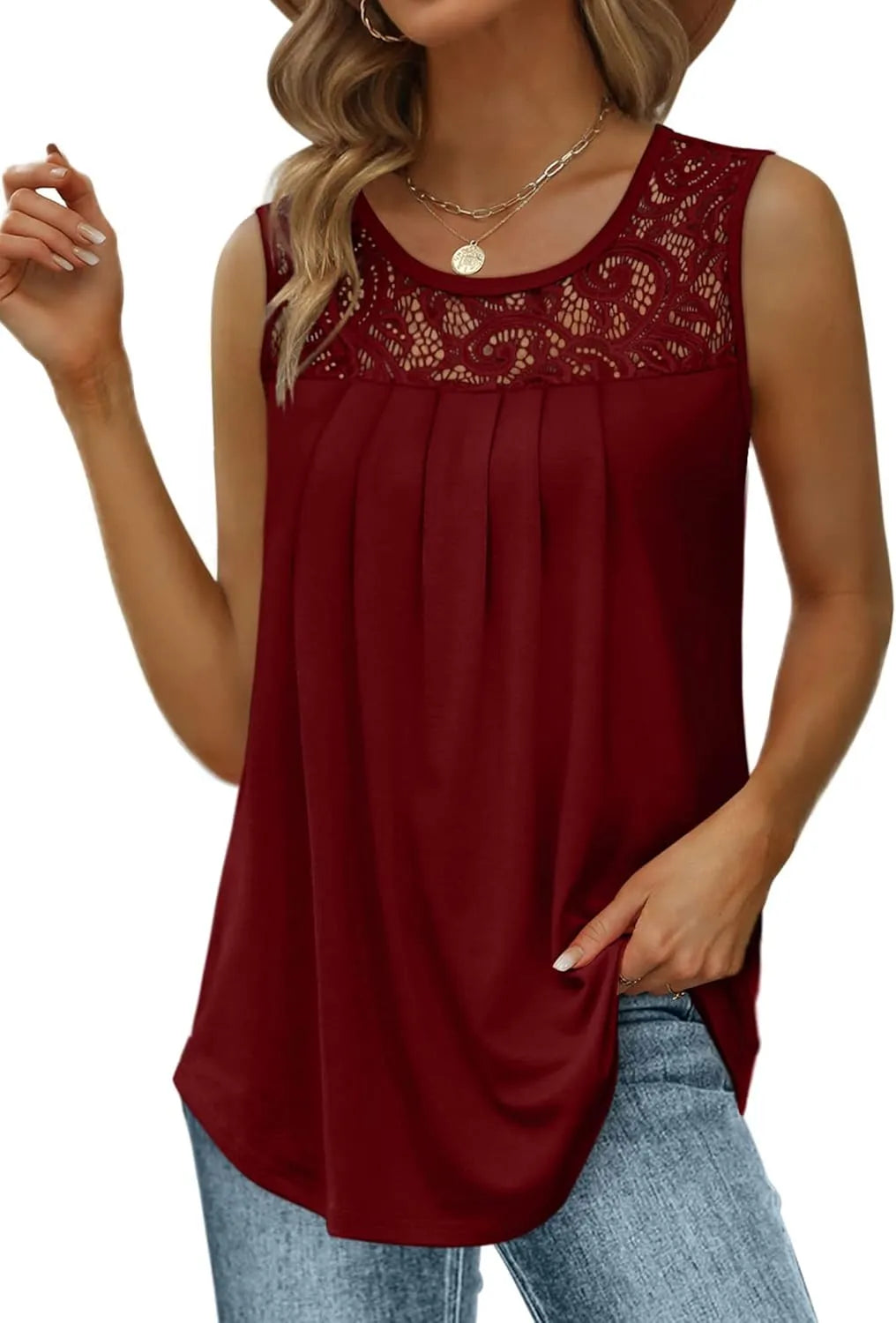 CHARLY - CLASSIC SLEEVELESS BLOUSE