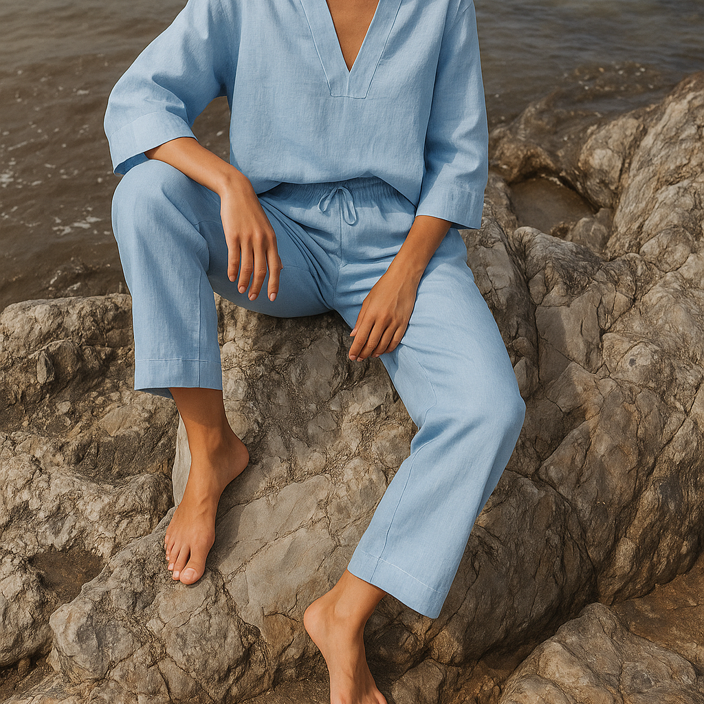 Surya | Elegant Linen Blouse