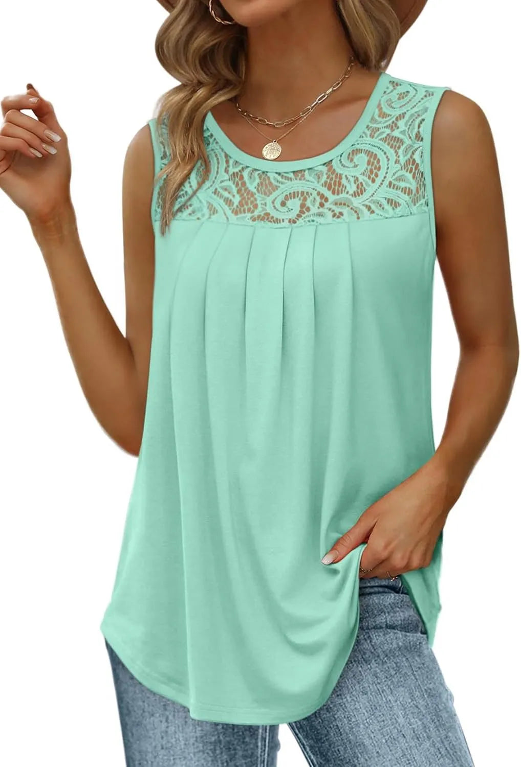 CHARLY - CLASSIC SLEEVELESS BLOUSE