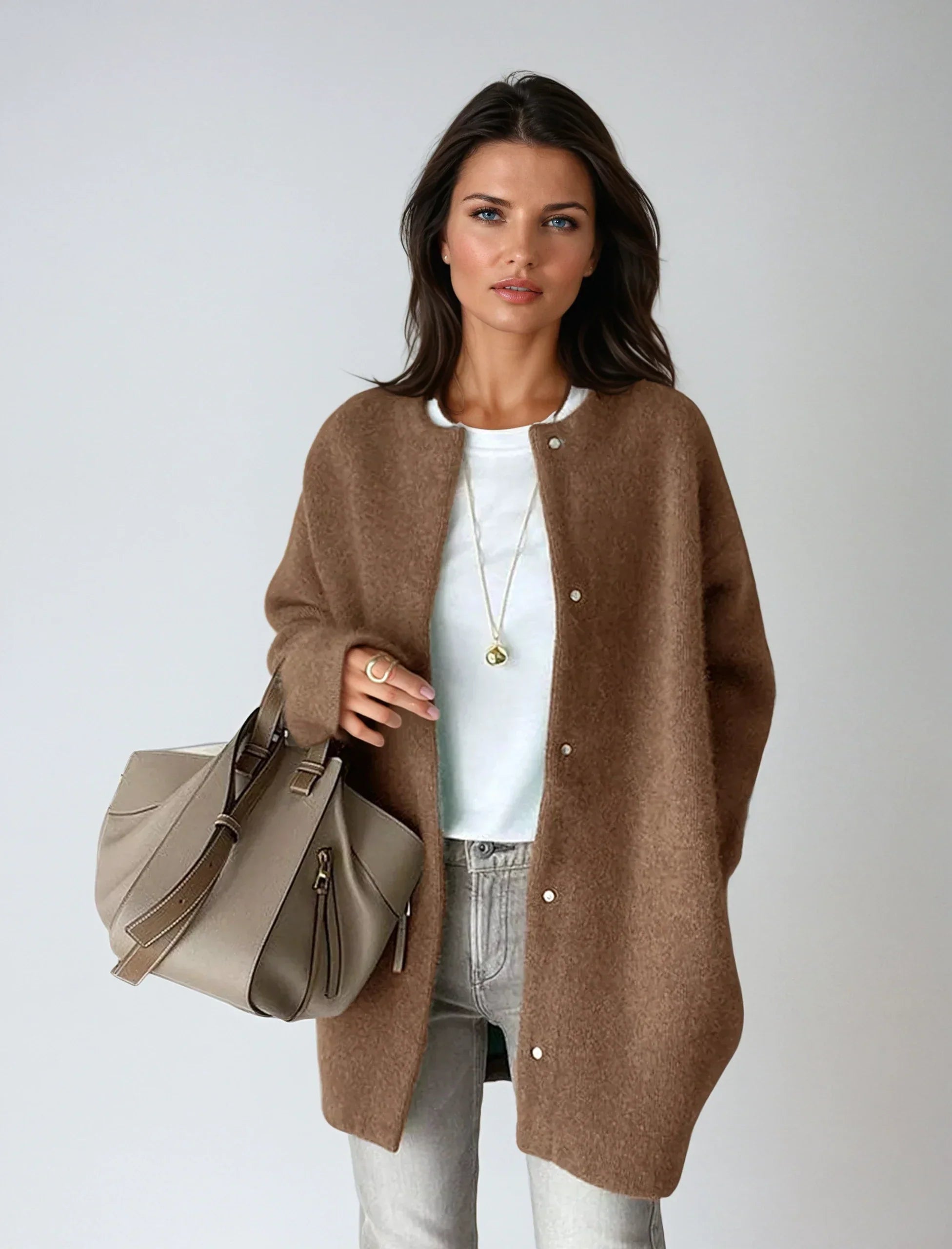 Sofia | Wool and Button Fastening