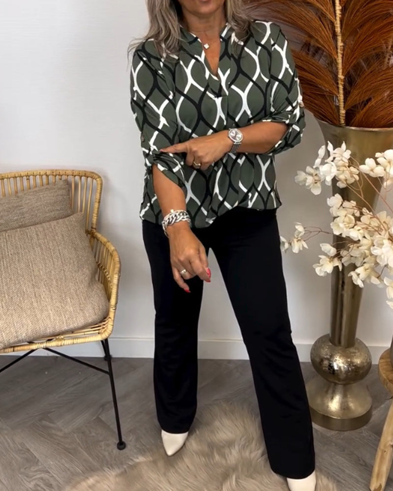 Hazel- Blouse with Graphic Print