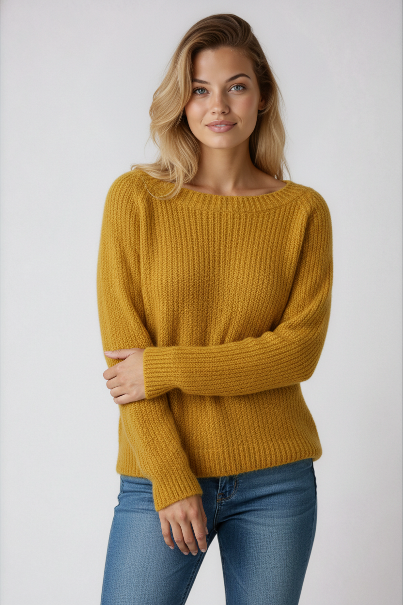 Lorayne | Sweater with Boat Neckline