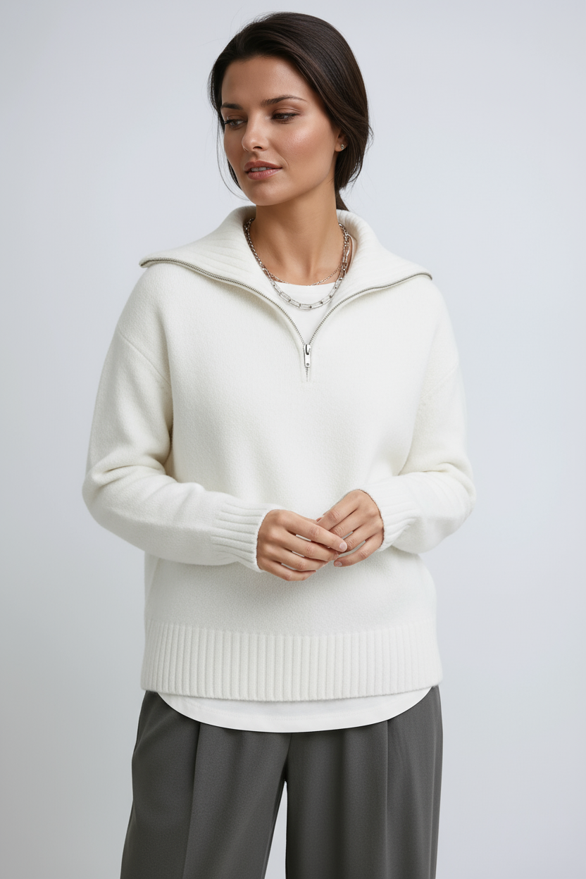 Mona | Zip-up turtleneck Jumper