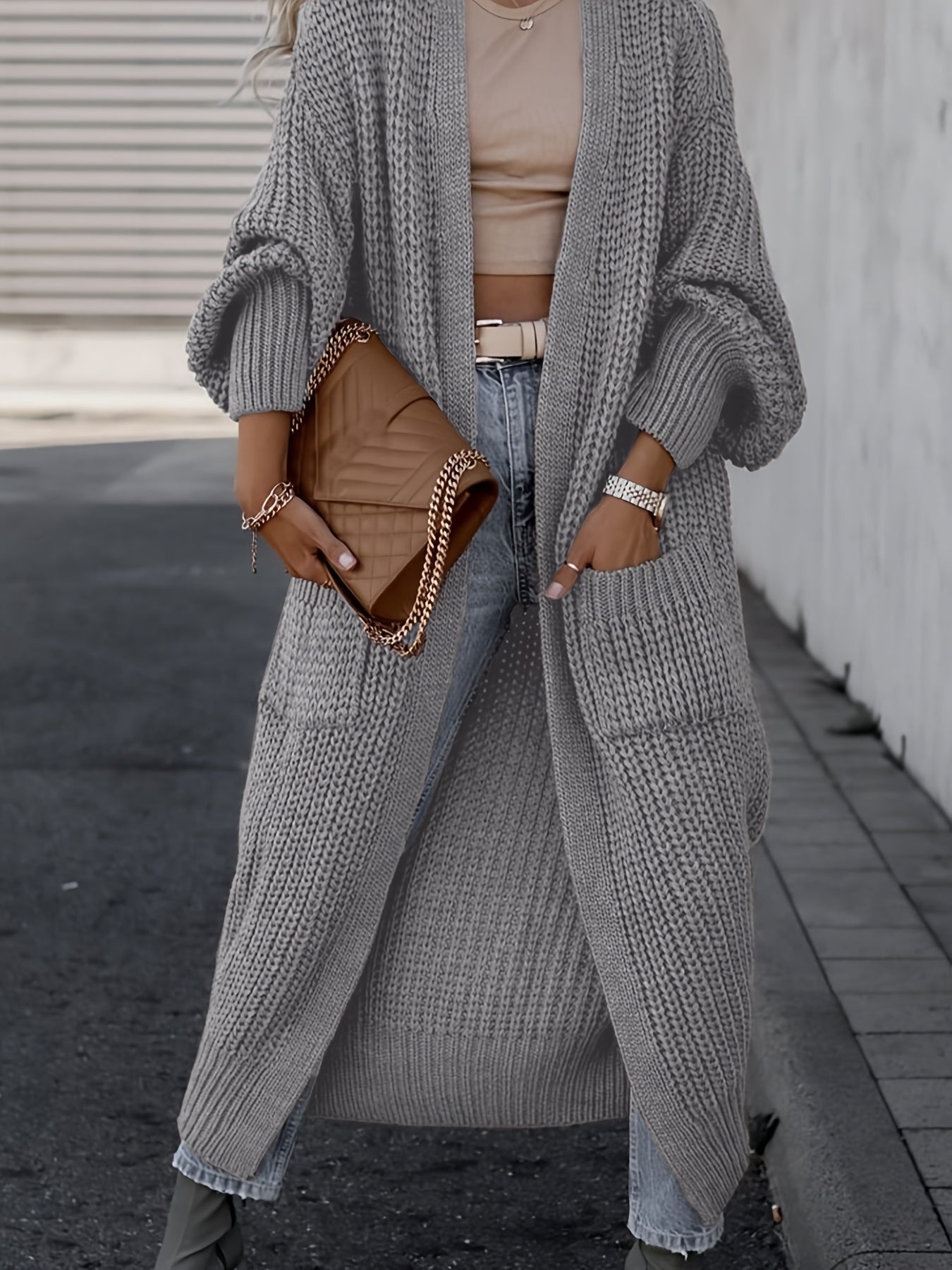 Layla™ -  Elegant Deep V-Neck Long Sleeve Cardigan