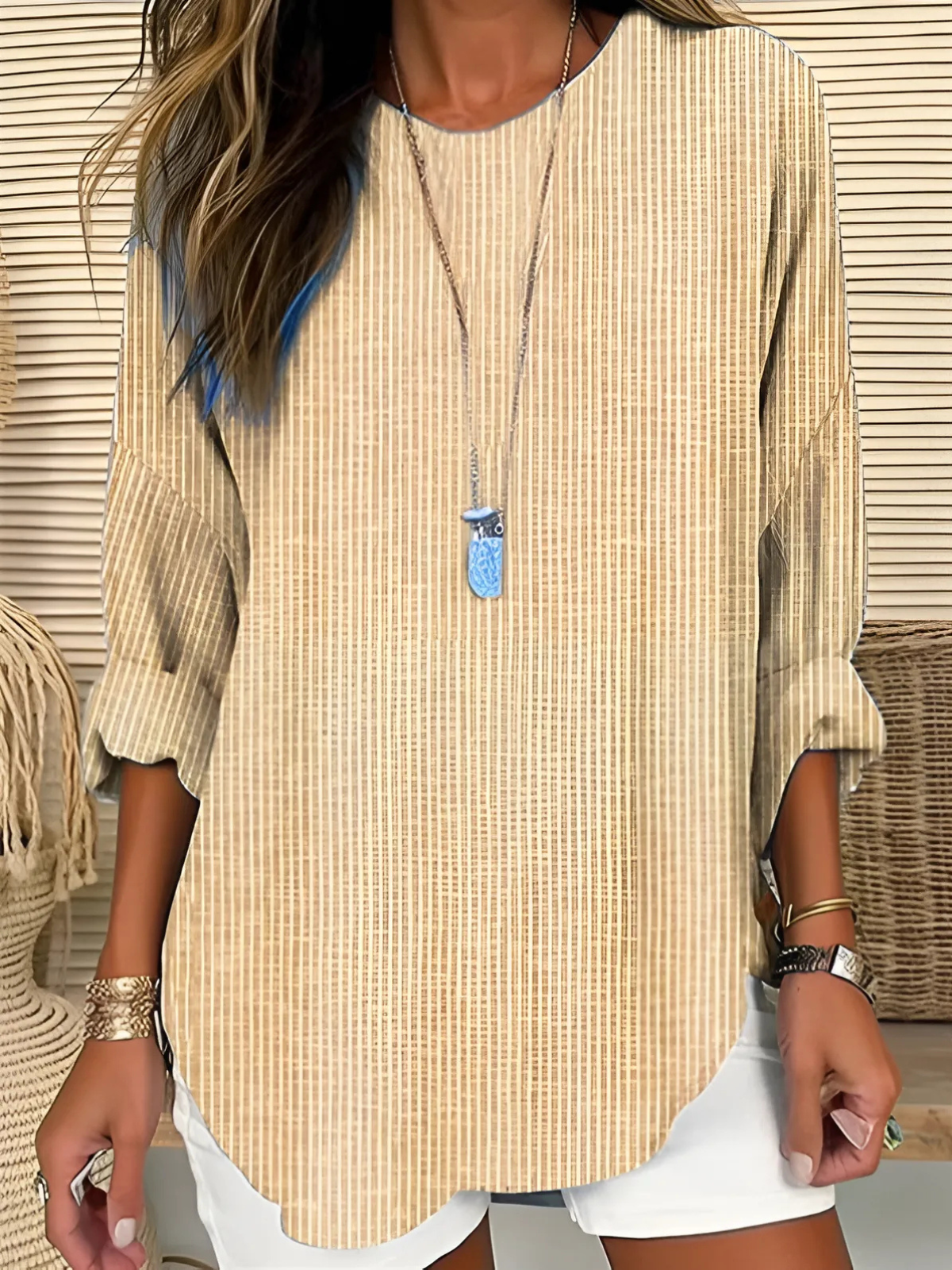 Rita | Trendy Striped Blouse
