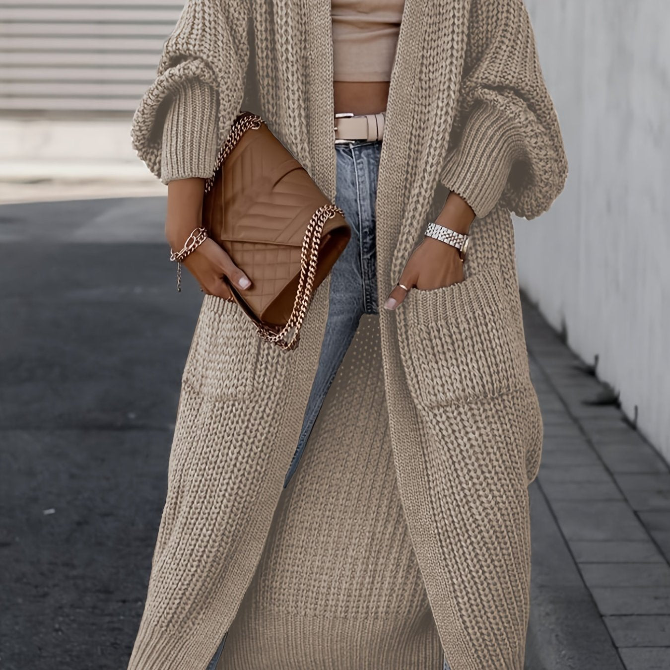 Layla™ -  Elegant Deep V-Neck Long Sleeve Cardigan