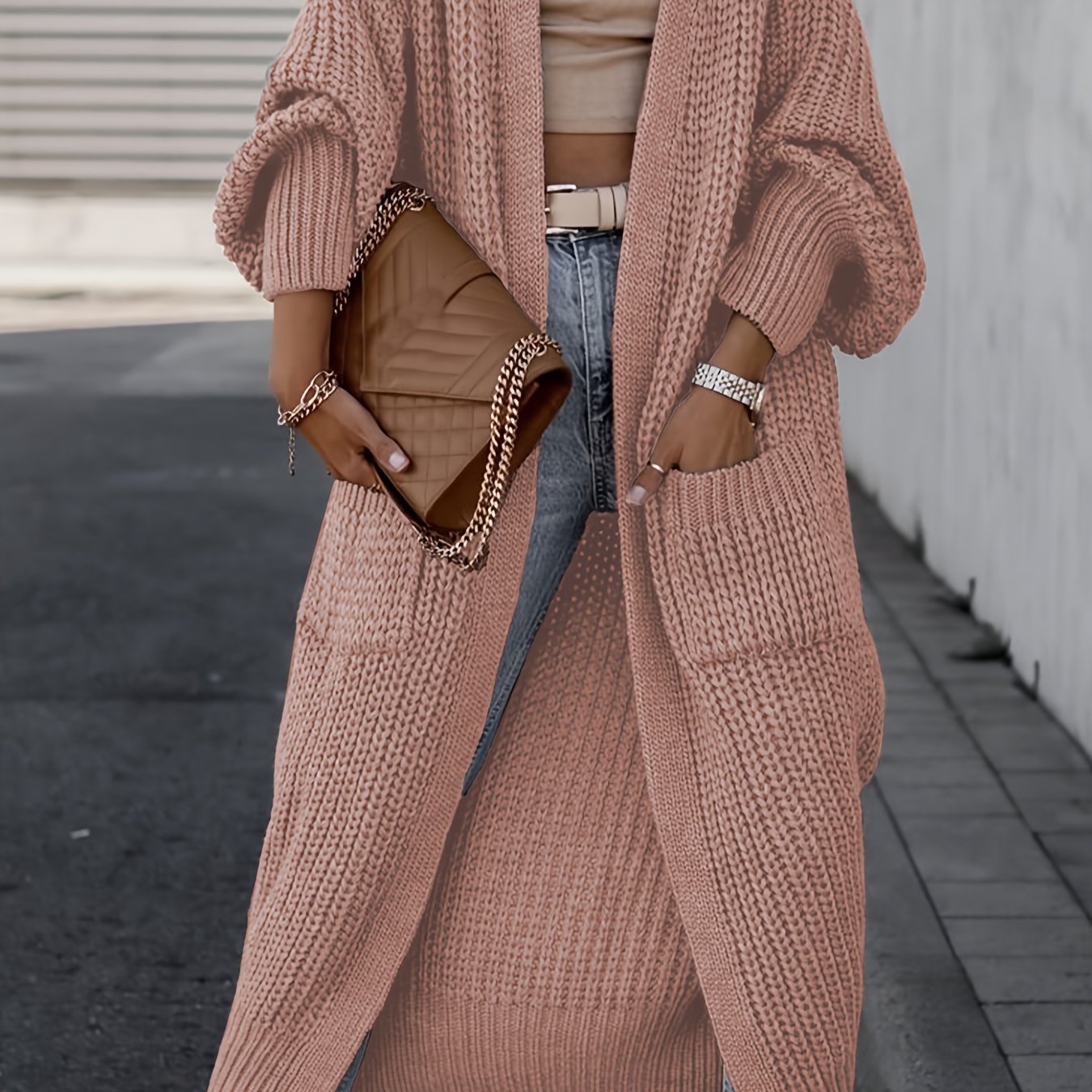 Layla™ -  Elegant Deep V-Neck Long Sleeve Cardigan