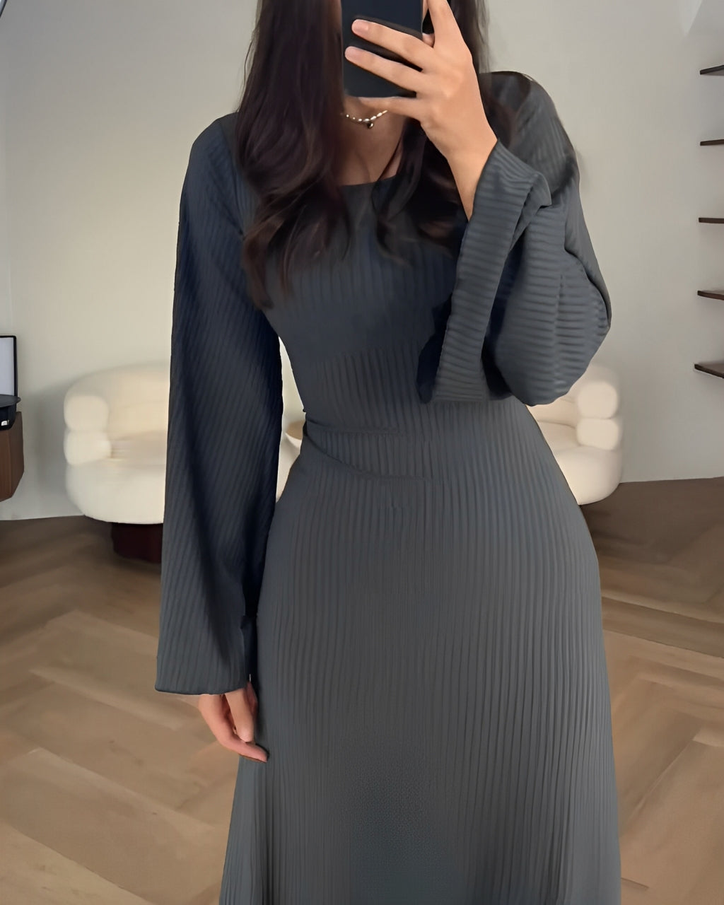 Elegant Knitted Maxi Dress