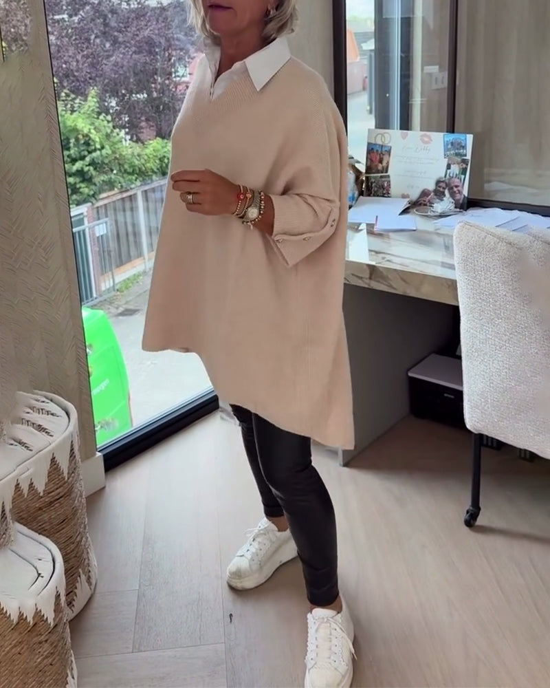 Verity™- V neck Jumper With Button Cuffs