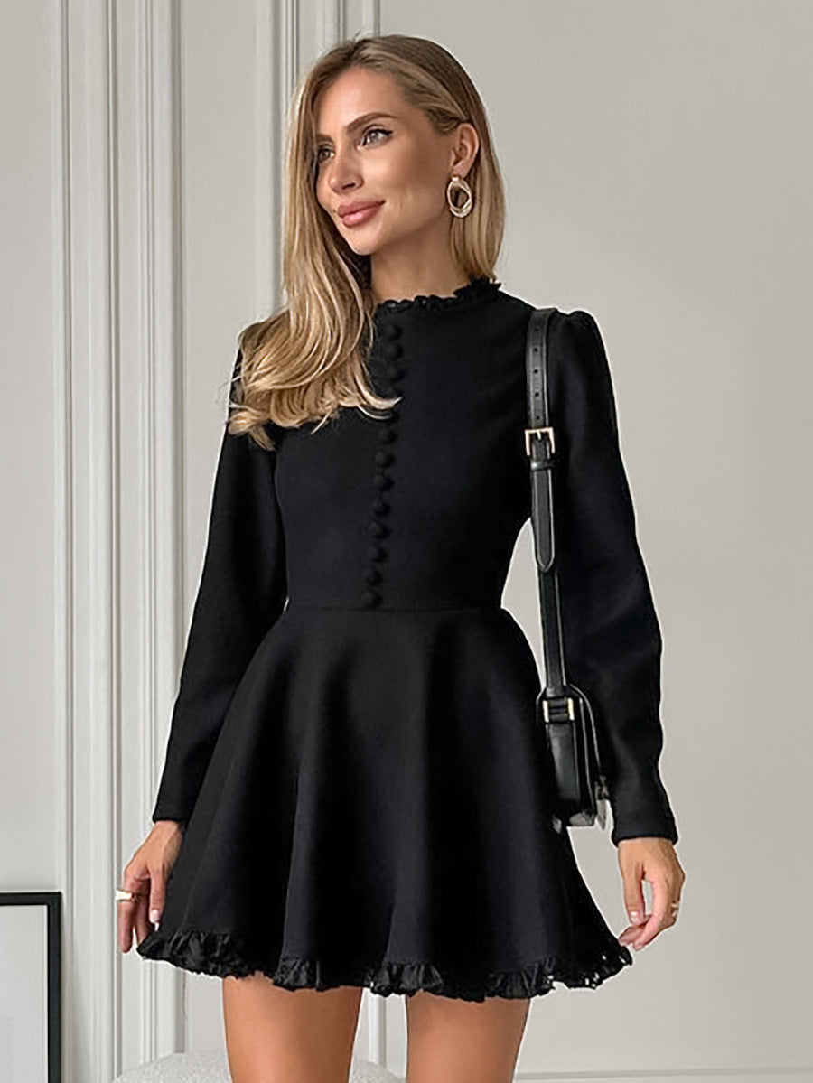 Lillian | Classic Buttoned Mini Dress